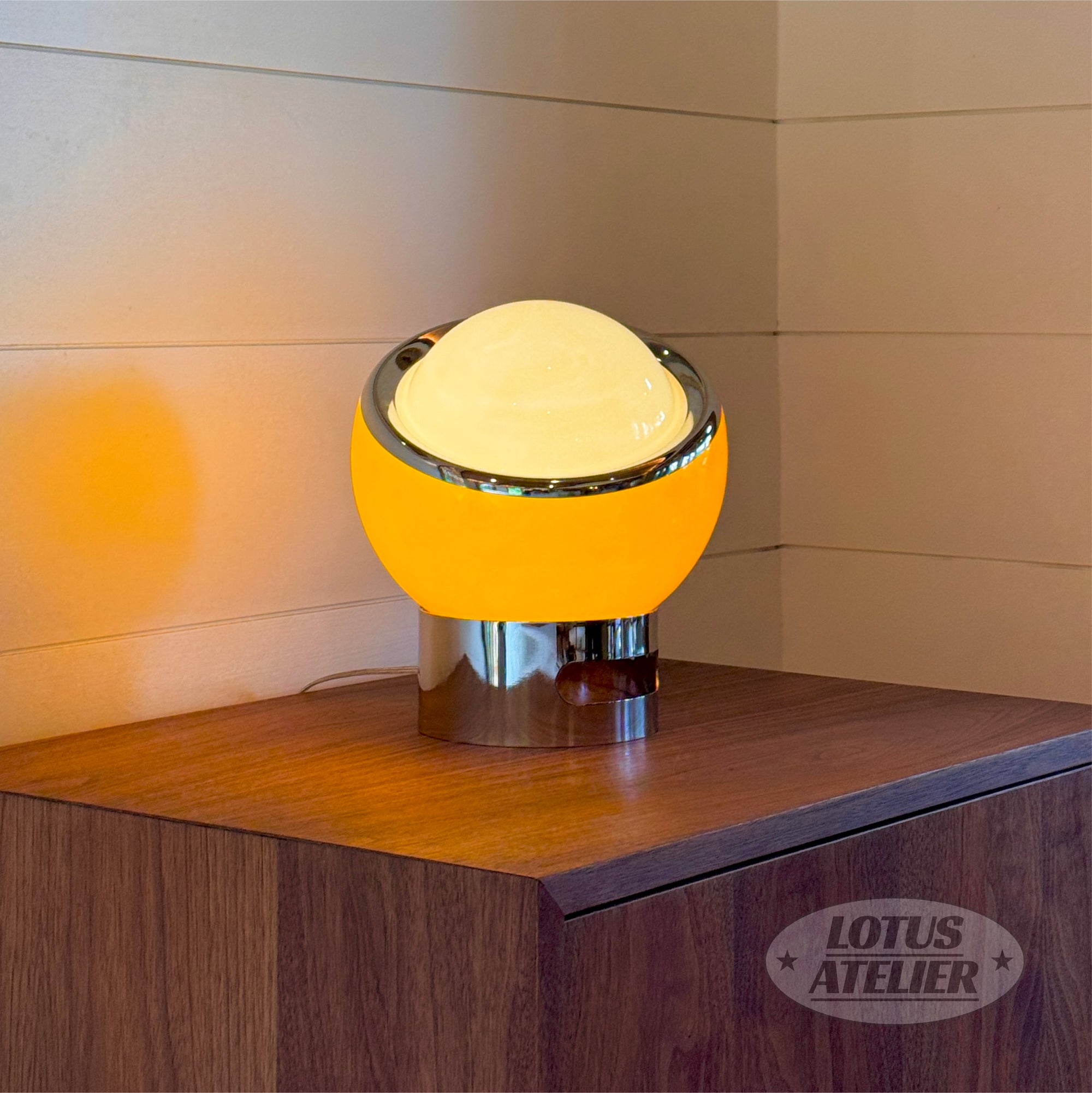 Orange Orb Lamp
