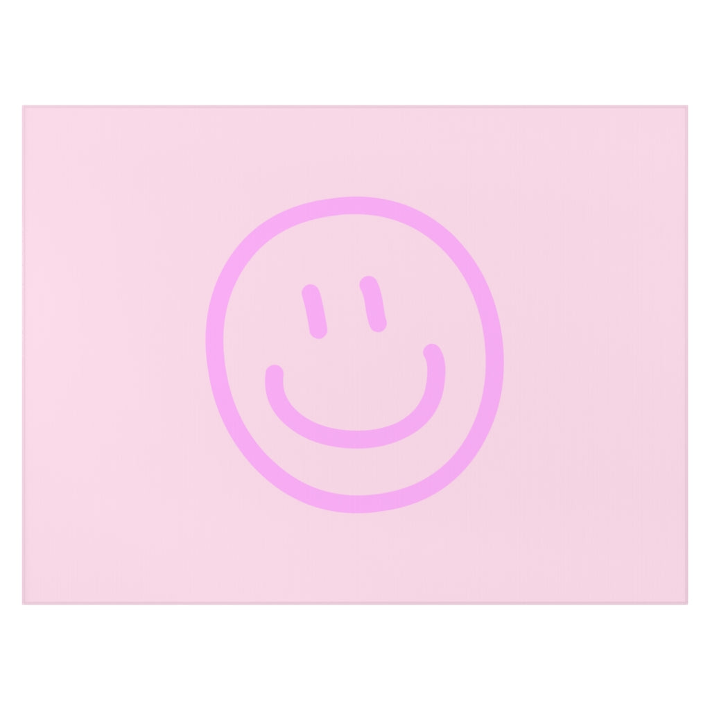 Pink Smiley Face Rug