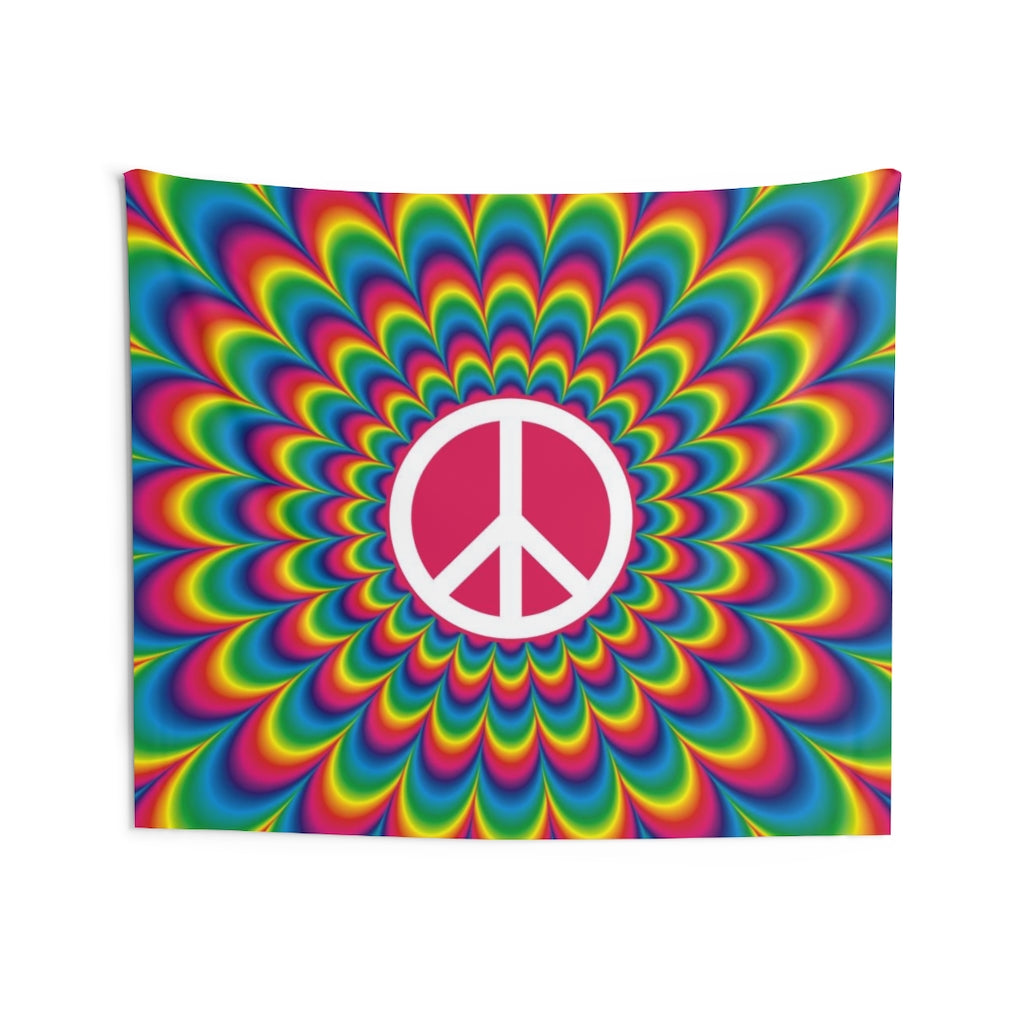 Psychedelic Tapestry for Bedroom, Apartments, and Dorm Rooms | Trippy Rainbow | Dorm Room Decor | Multiple Sizes