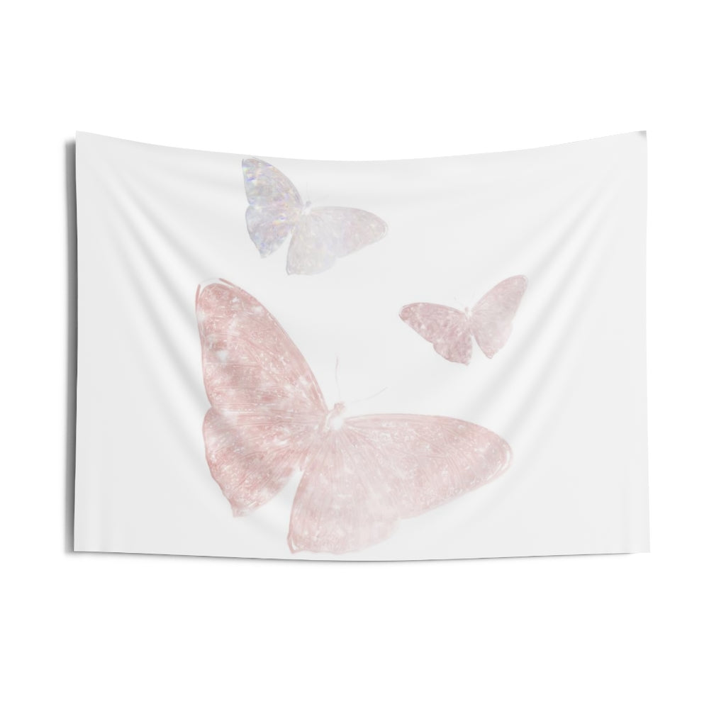 White Butterfly Tapestry