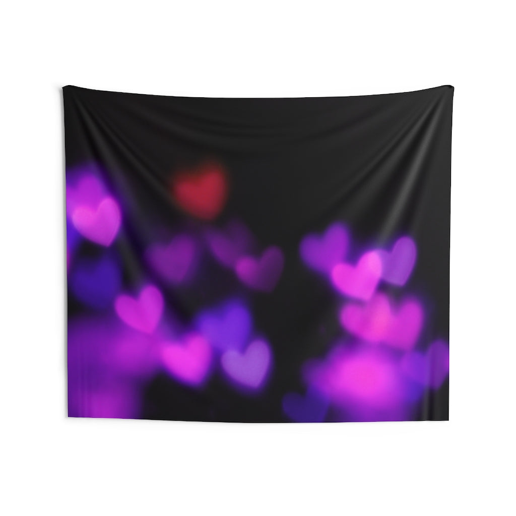 Blurry Hearts Tapestry