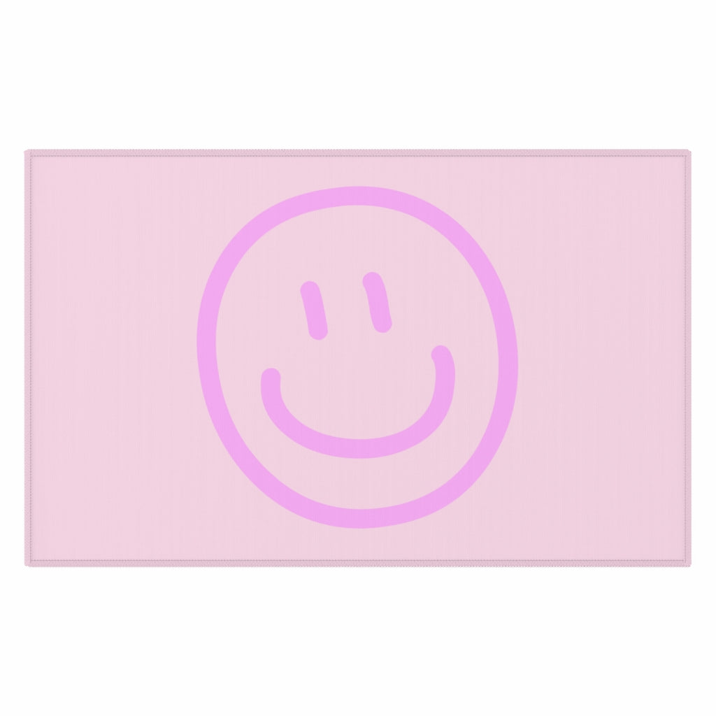 Pink Smiley Face Rug