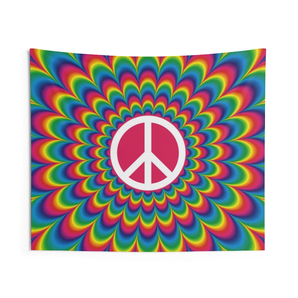 Psychedelic Tapestry for Bedroom, Apartments, and Dorm Rooms | Trippy Rainbow | Dorm Room Decor | Multiple Sizes
