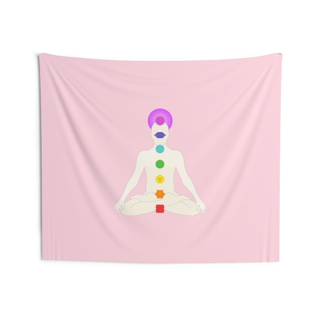 Psychedelic Chakra Tapestry For Bedroom Teen | Trippy Yoga Tapestries Spiritual Seven Chakras | College Dorm Room Decor | Multiple Size