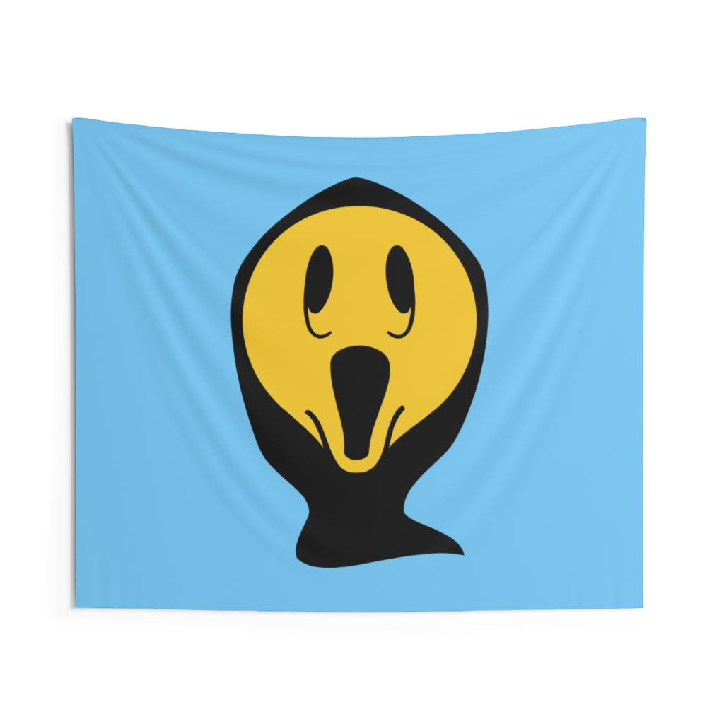 Scream Smiley Face Funny Tapestry for Bedroom Teen | College Dorm Decor | Multiple Sizes