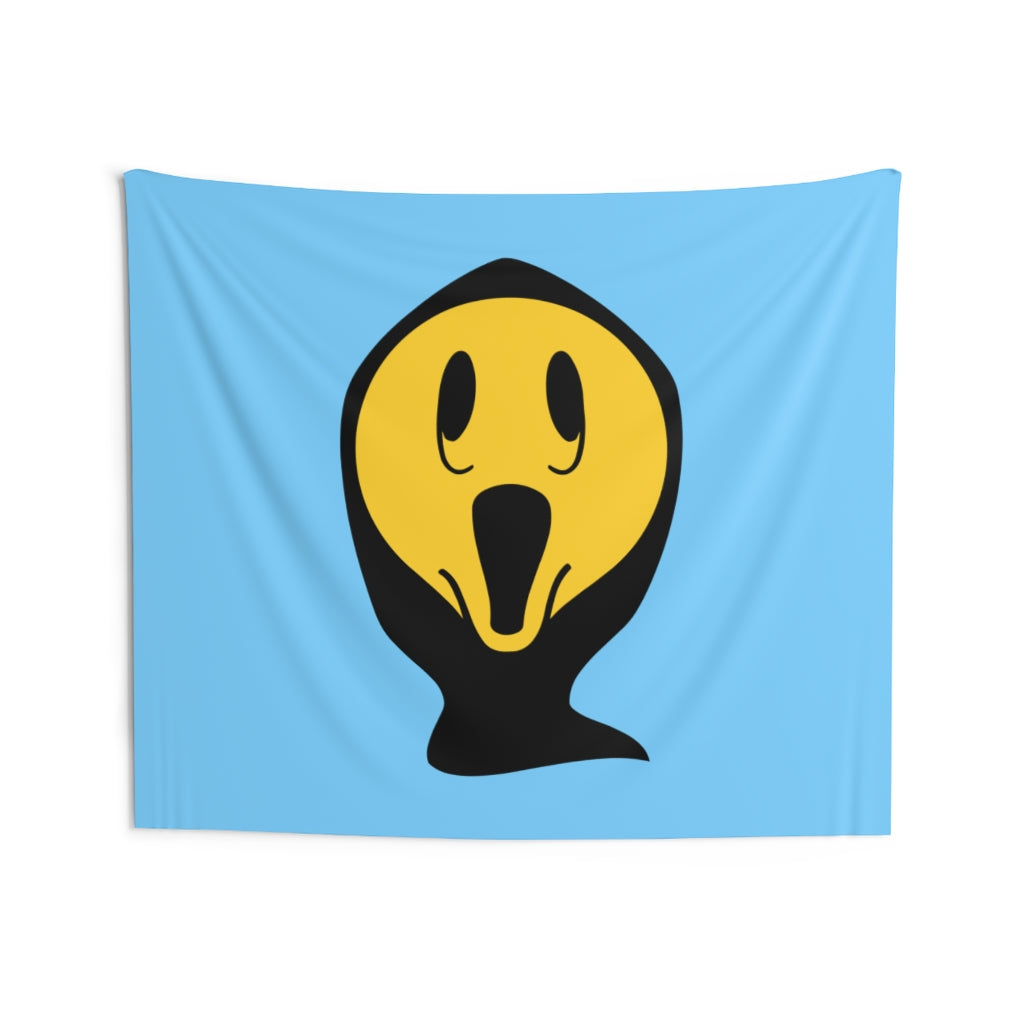 Scream Smiley Face Funny Tapestry for Bedroom Teen | College Dorm Decor | Multiple Sizes