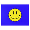 Vibrant Blue Smiley Face Rug