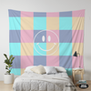 Smiley Face Pastel Tapestry | Preppy Room Decor For Teen Bedroom, Apartment and Living Room Wall Hanging | College Dorm Decor | Multiple Sizes