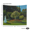 Claude Monet Tapestry | Lady in the garden (1867) Famous Painting Wall Hanging | Multiple Sizes