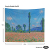 Claude Monet Tapestry | Poppy Field, Giverny (1890) Wall Hanging | Famous Painting Tapestry | Multiple Sizes