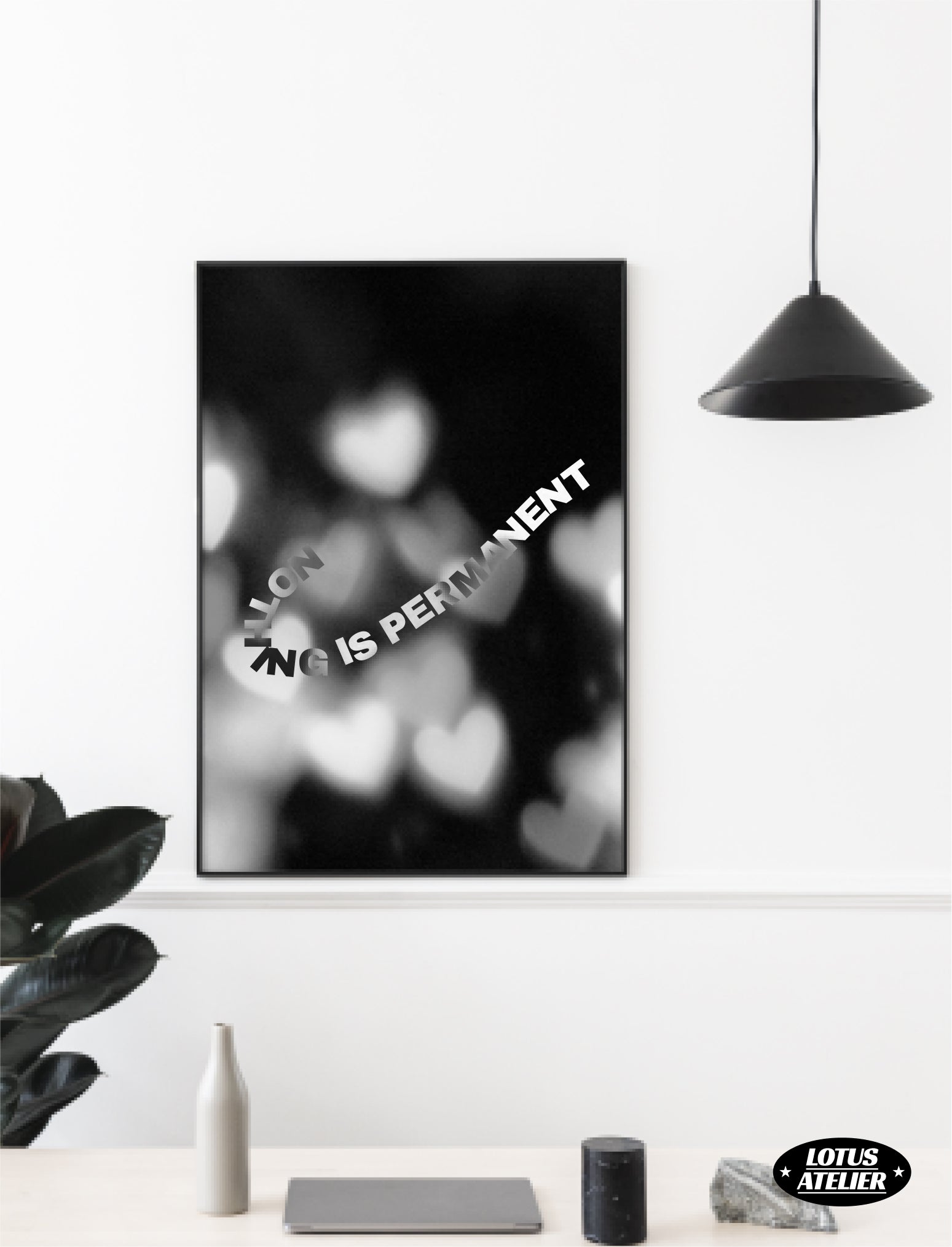 Hearts Nothing Is Permanent Poster for Room Aesthetic | Alt Room Decor | Cool Posters & Grunge Room Decor | Aesthetic Posters Wall Decor | UNFRAMED