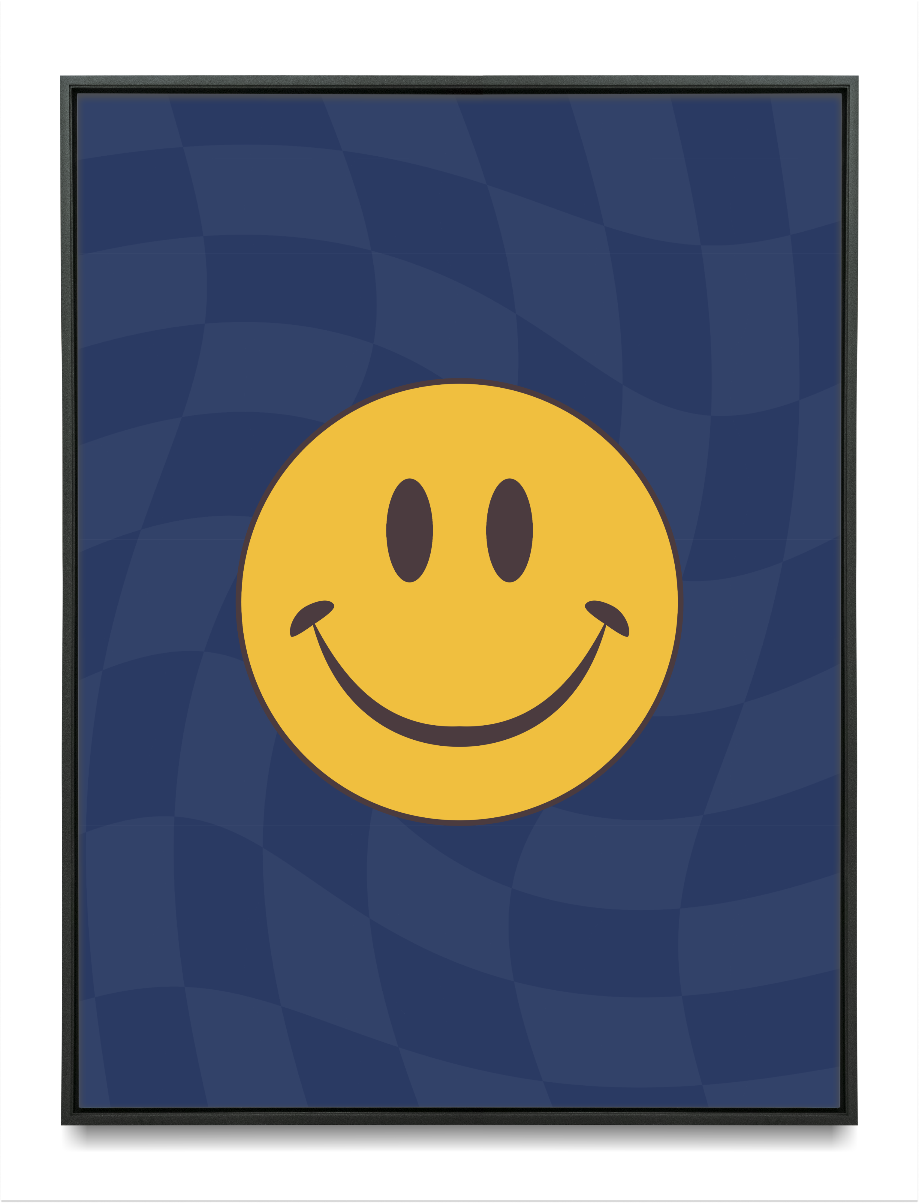 Cool Smiley Face Poster for Bedroom | Trippy Posters & Preppy Room Decor | Bedroom Aesthetic Wall Decor | UNFRAMED