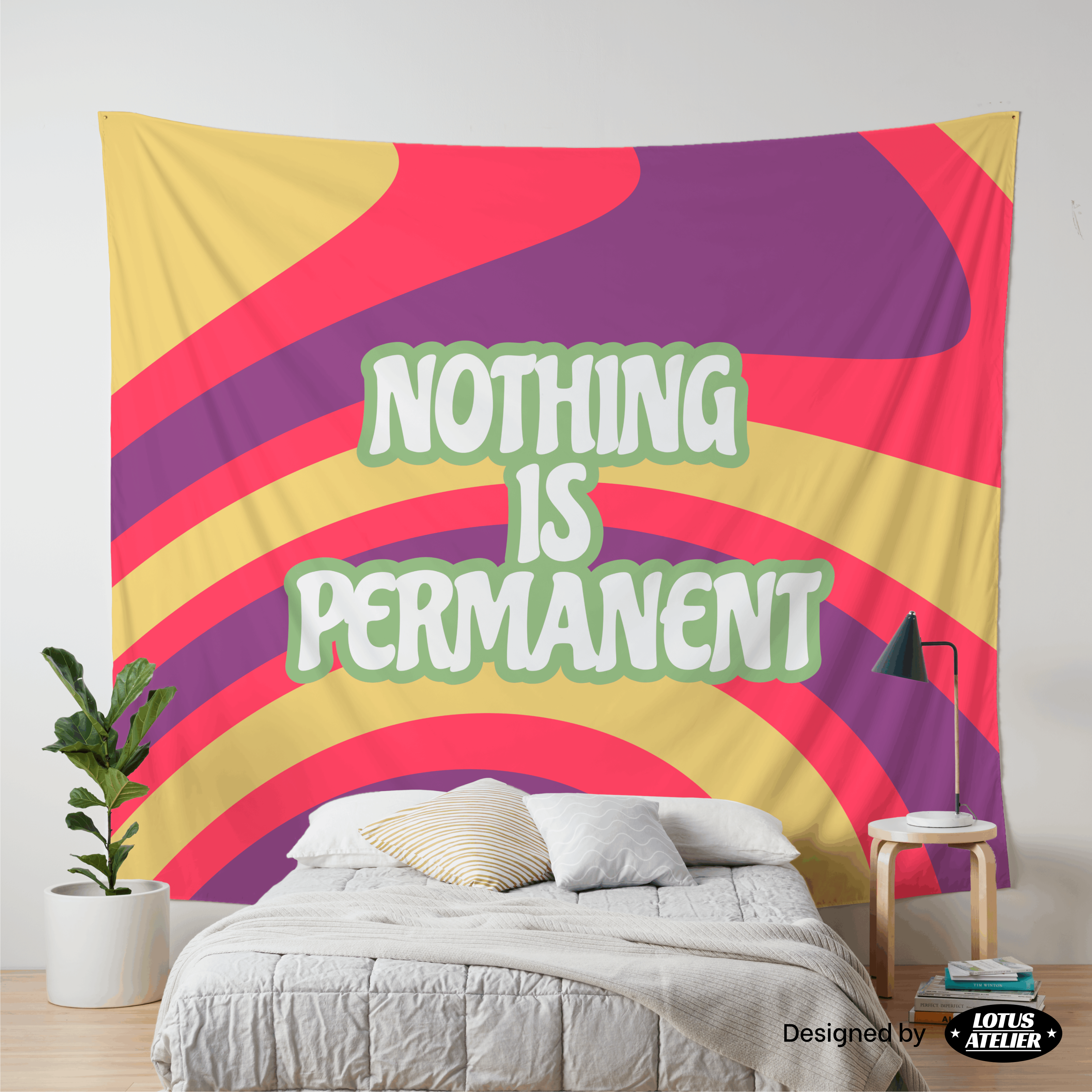 Nothing Is Permanent 70s Tapestry