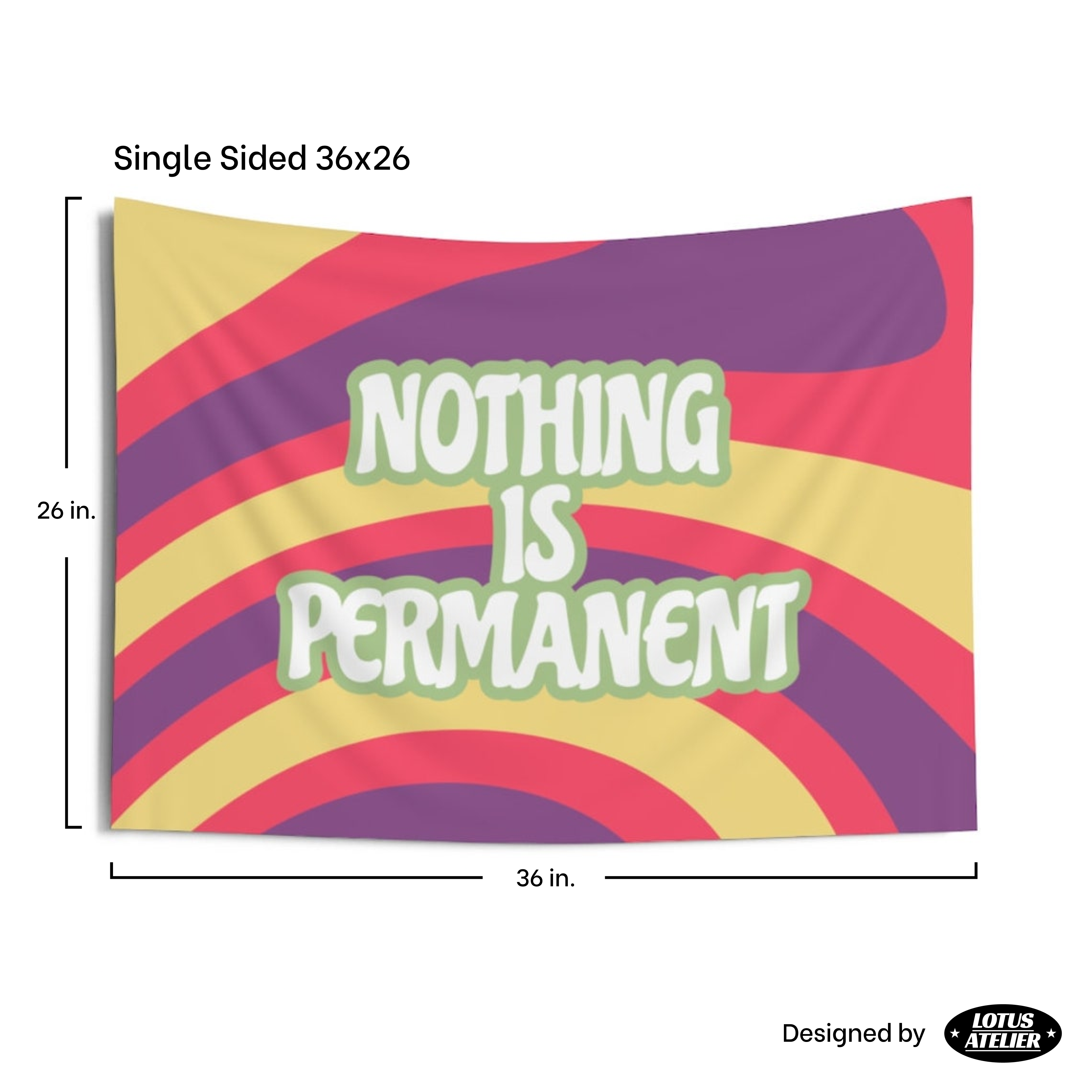 Nothing Is Permanent 70s Tapestry