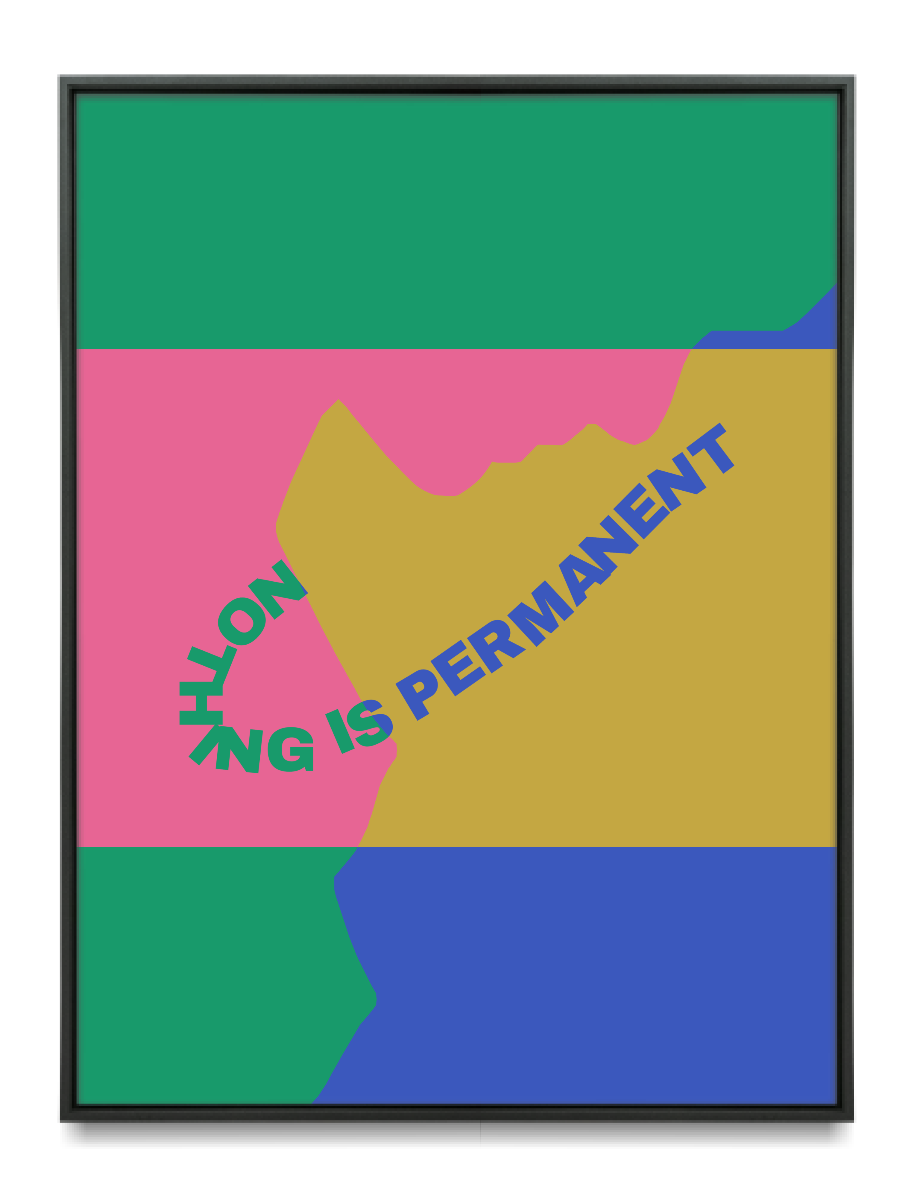 Nothing is Permanent Poster for Room Teen  | Trippy Posters | Bedroom Posters & Preppy Room Decor | Abstract Aesthetic Poster Wall Decor Quote | UNFRAMED