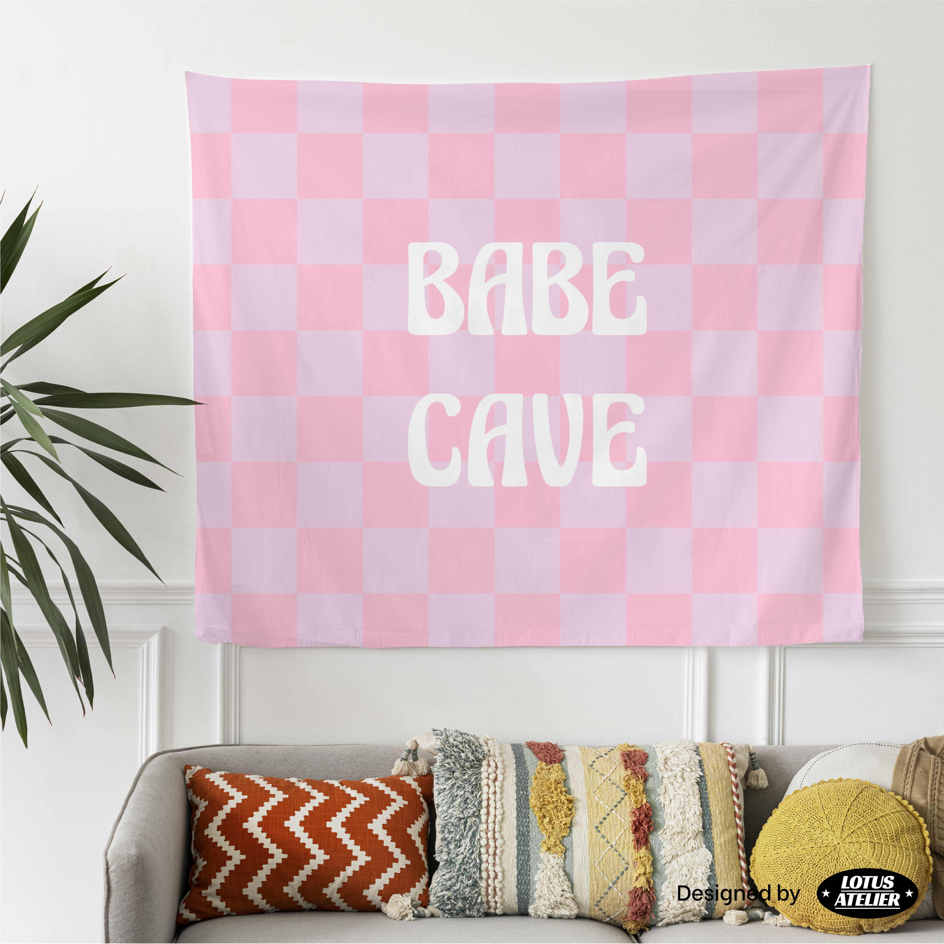 Checkered Babe Cave Tapestry