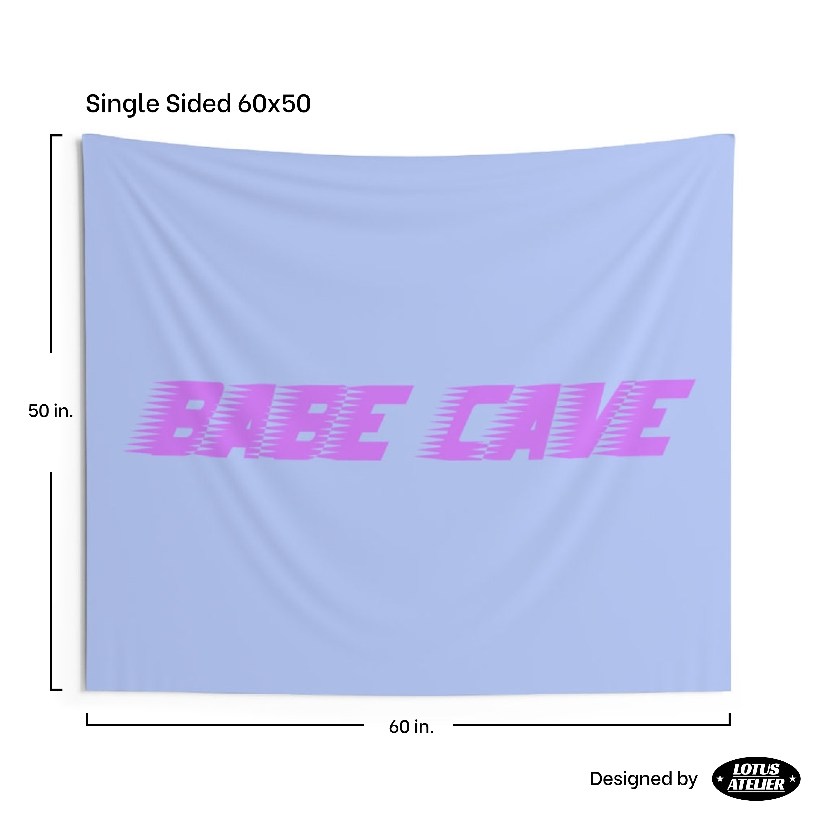 Babe Cave Tapestry Cute | Teen Bedroom, Retro Purple Tapestry for Girls | College Dorm Room Decor | Multiple Size