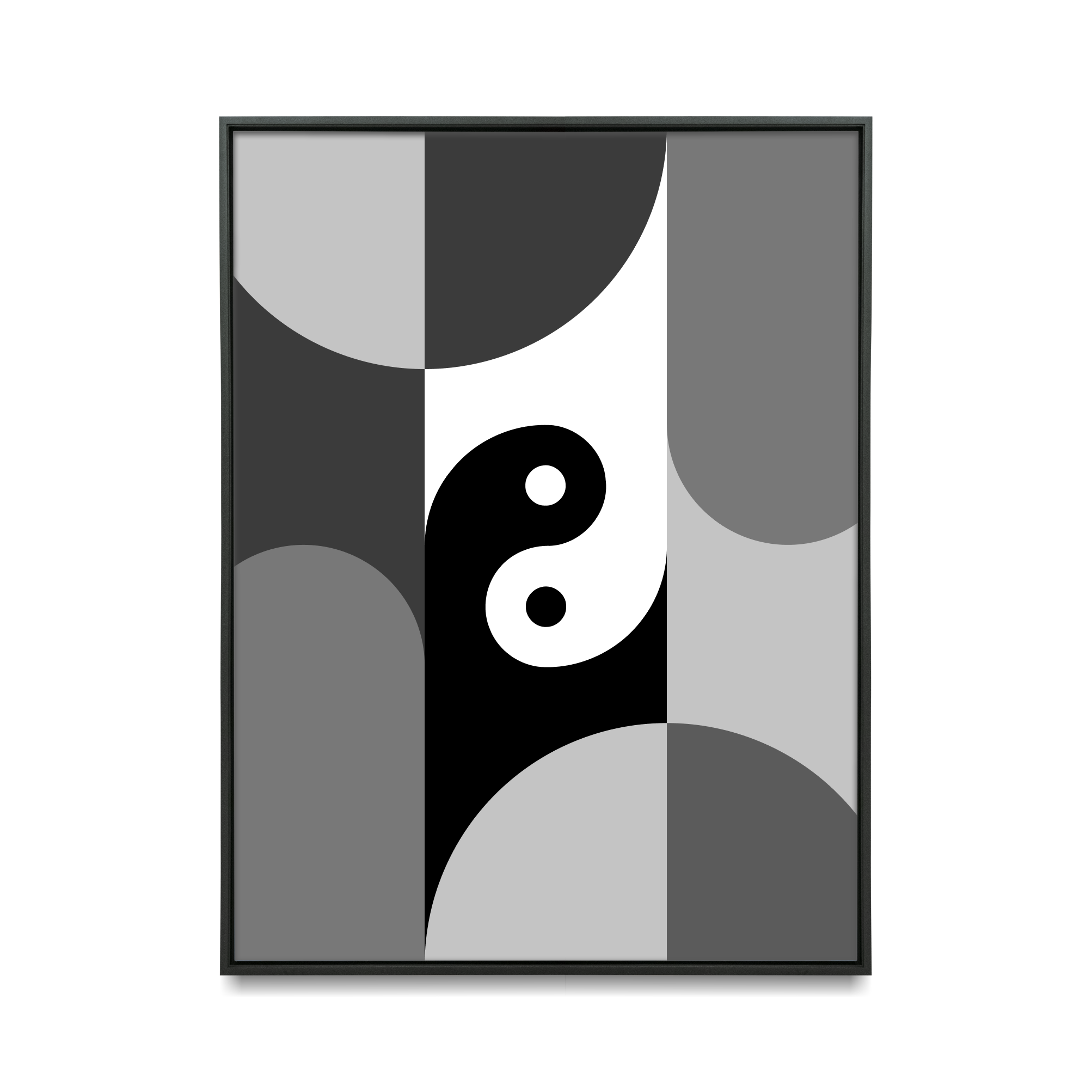 Yin Yang Bauhaus Poster | UNFRAMED