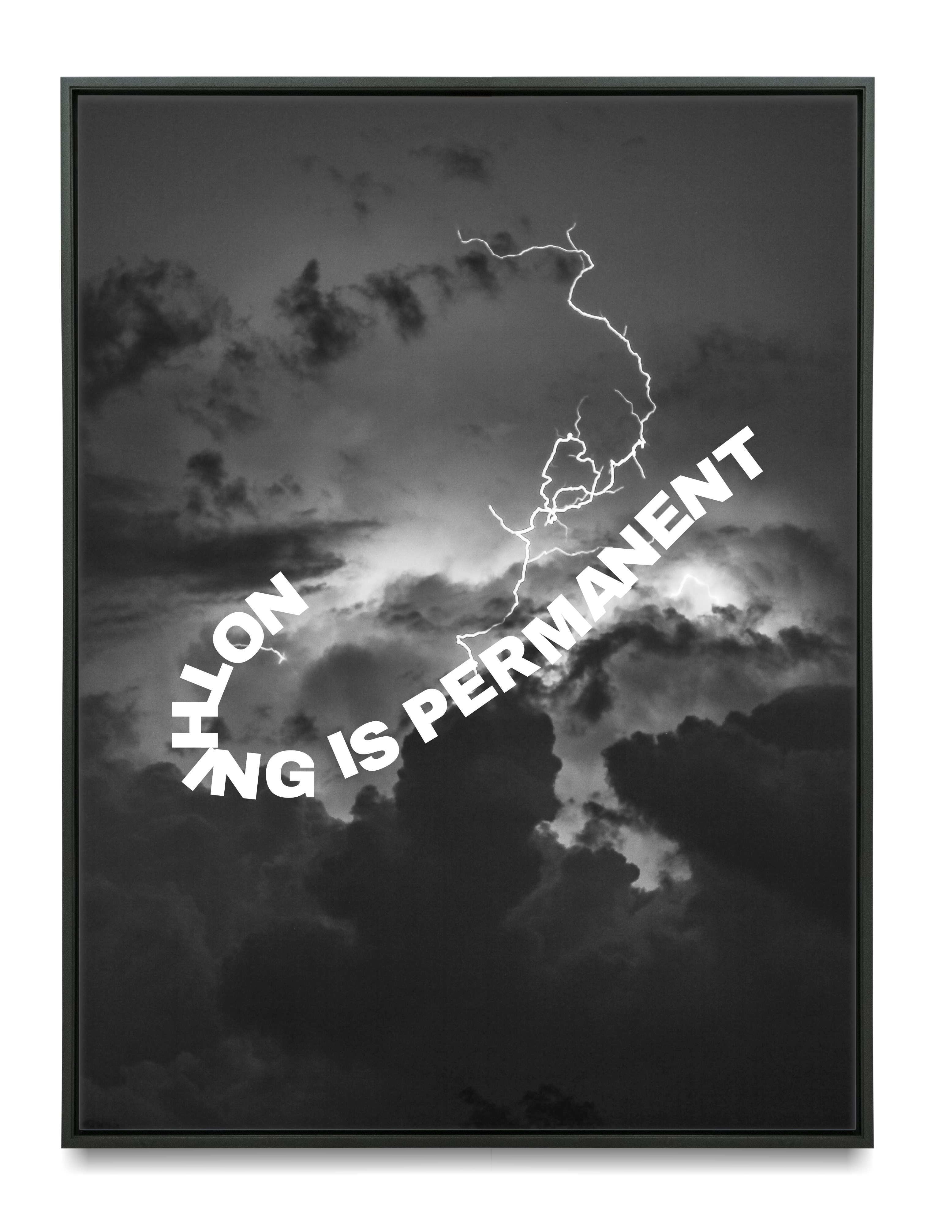Lightning Nothing Is Permanent Poster for Room Teen | Alt Room Decor | Cool Posters & Grunge Room Decor | Aesthetic Posters Wall Decor | UNFRAMED