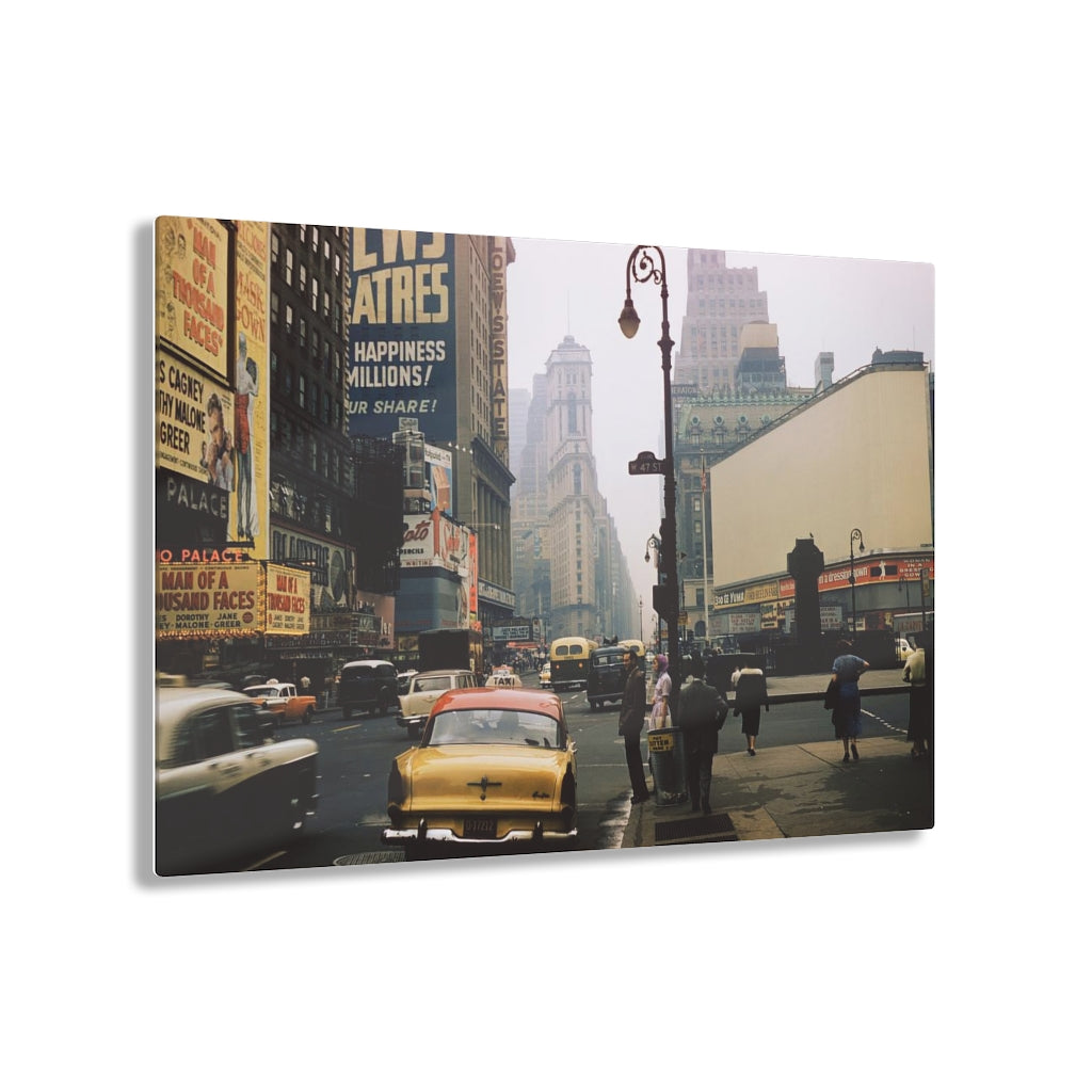 Vintage New York Photo Acrylic Print Glass Wall Art