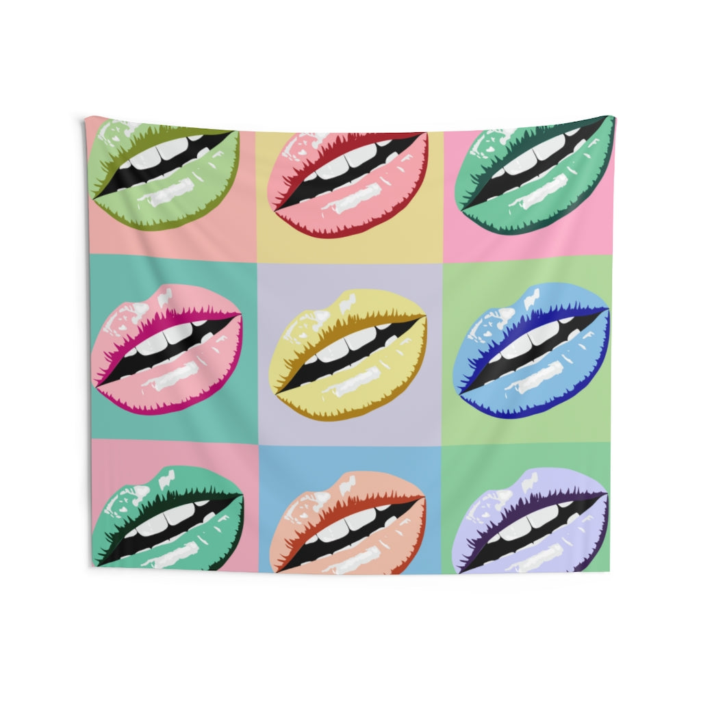 Pastel Lips Tapestry