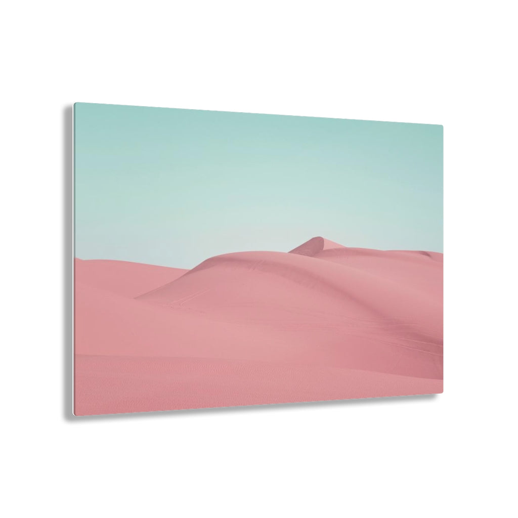 Pink Sand Dunes Acrylic Print Glass Wall Art